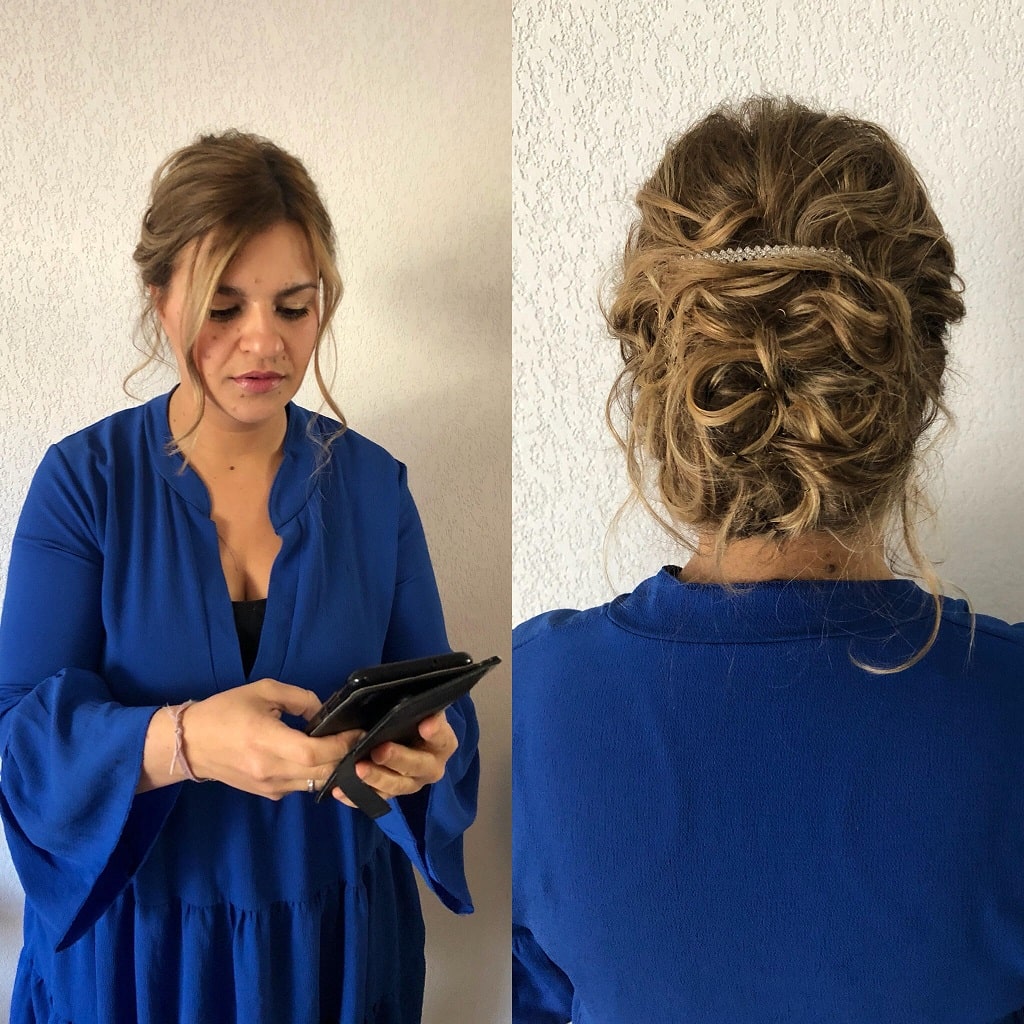 Avant et après la prestation chez Camille Beauty